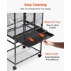 image:imageVEVOR Bird Cage 327 x 311 x 827 inch Open Flat Top Wrought Iron Bird Flight Cage with Perches SlideOut Tray Plastic Feeders for Cockatiel Monk Parakeet Amazon Parrot African Grey ParrotBlack