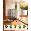 image:imageVEVOR Bird Cage 327 x 311 x 827 inch Open Flat Top Wrought Iron Bird Flight Cage with Perches SlideOut Tray Plastic Feeders for Cockatiel Monk Parakeet Amazon Parrot African Grey ParrotBlack