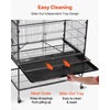 image:imageVEVOR Bird Cage 327 x 311 x 827 inch Open Flat Top Wrought Iron Bird Flight Cage with Perches SlideOut Tray Plastic Feeders for Cockatiel Monk Parakeet Amazon Parrot African Grey ParrotBlack