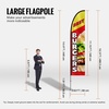 image:imageVEVOR Burgers Feather Flag with Pole Kit 163 Feet Advertising Flags for Business Outside with Fiberglass Pole Ground Stake Restaurant Swooper Flag Banner Pole Kit Best Burgers Feather Flag
