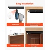 image:imageVEVOR Bypass Sliding Door Hardware Kit 6 ft Aluminum Alloy DualTrack Bypass Door Hardware Smooth and Quiet Sliding Easy to Install for 1 to 1 34 Thickness 36 Width 2 Door System for Closetblack5ftdouble door