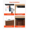 image:imageVEVOR Bypass Sliding Door Hardware Kit 6 ft Aluminum Alloy DualTrack Bypass Door Hardware Smooth and Quiet Sliding Easy to Install for 1 to 1 34 Thickness 36 Width 2 Door System for Closetblack6ftdouble door