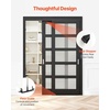image:imageVEVOR Bypass Sliding Door Hardware Kit 6 ft Aluminum Alloy DualTrack Bypass Door Hardware Smooth and Quiet Sliding Easy to Install for 1 to 1 34 Thickness 36 Width 2 Door System for Closetblack5ftdouble door