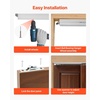 image:imageVEVOR Bypass Sliding Door Hardware Kit 6 ft Aluminum Alloy DualTrack Bypass Door Hardware Smooth and Quiet Sliding Easy to Install for 1 to 1 34 Thickness 36 Width 2 Door System for Closetsilver4ftdouble door