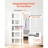 image:imageVEVOR Bypass Sliding Door Hardware Kit 6 ft Aluminum Alloy DualTrack Bypass Door Hardware Smooth and Quiet Sliding Easy to Install for 1 to 1 34 Thickness 36 Width 2 Door System for Closetsilver4ftdouble door