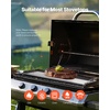 image:imageVEVOR Carbon Steel Griddle Flat Top Plate Griddle for BBQ CharcoalGas Gril with 2 Handles Rectangular Flat Top Grill with Extra Drain Hole for Tailgating and Party32 x 14 x 19