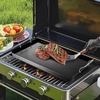image:imageVEVOR Carbon Steel Griddle Flat Top Plate Griddle for BBQ CharcoalGas Gril with 2 Handles Rectangular Flat Top Grill with Extra Drain Hole for Tailgating and Party24 x 16 x 2