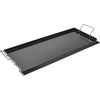 image:imageVEVOR Carbon Steel Griddle Flat Top Plate Griddle for BBQ CharcoalGas Gril with 2 Handles Rectangular Flat Top Grill with Extra Drain Hole for Tailgating and Party32 x 14 x 19