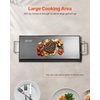 image:imageVEVOR Carbon Steel Griddle Flat Top Plate Griddle for BBQ CharcoalGas Gril with 2 Handles Rectangular Flat Top Grill with Extra Drain Hole for Tailgating and Party32 x 14 x 19