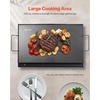 image:imageVEVOR Carbon Steel Griddle Flat Top Plate Griddle for BBQ CharcoalGas Gril with 2 Handles Rectangular Flat Top Grill with Extra Drain Hole for Tailgating and Party24 x 16 x 2