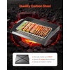image:imageVEVOR Carbon Steel Griddle Flat Top Plate Griddle for BBQ CharcoalGas Gril with 2 Handles Rectangular Flat Top Grill with Extra Drain Hole for Tailgating and Party20 x 16 x 2