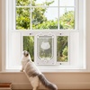 image:imageVEVOR Cat Door for Window Adjustable to Fit Window Width 2732 4 Secure Lock Modes Aluminum Frame and HighTransparency Glass Magnetic Closure Weatherproof QuickFit Pet Door for Cats WhiteWhite