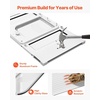 image:imageVEVOR Cat Door for Window Adjustable to Fit Window Width 2732 4 Secure Lock Modes Aluminum Frame and HighTransparency Glass Magnetic Closure Weatherproof QuickFit Pet Door for Cats WhiteWhite