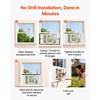 image:imageVEVOR Cat Door for Window Adjustable to Fit Window Width 2732 4 Secure Lock Modes Aluminum Frame and HighTransparency Glass Magnetic Closure Weatherproof QuickFit Pet Door for Cats WhiteWhite