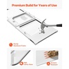 image:imageVEVOR Cat Door for Window Adjustable to Fit Window Width 2732 4 Secure Lock Modes Aluminum Frame and HighTransparency Glass Magnetic Closure Weatherproof QuickFit Pet Door for Cats WhiteWhite