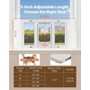 image:imageVEVOR Cat Door for Window Adjustable to Fit Window Width 2732 4 Secure Lock Modes Aluminum Frame and HighTransparency Glass Magnetic Closure Weatherproof QuickFit Pet Door for Cats WhiteWhite