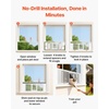 image:imageVEVOR Cat Door for Window Adjustable to Fit Window Width 2732 4 Secure Lock Modes Aluminum Frame and HighTransparency Glass Magnetic Closure Weatherproof QuickFit Pet Door for Cats WhiteWhite