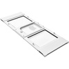 image:imageVEVOR Cat Door for Window Adjustable to Fit Window Width 2732 4 Secure Lock Modes Aluminum Frame and HighTransparency Glass Magnetic Closure Weatherproof QuickFit Pet Door for Cats WhiteWhite
