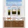 image:imageVEVOR Cat Door for Window Adjustable to Fit Window Width 2732 4 Secure Lock Modes Aluminum Frame and HighTransparency Glass Magnetic Closure Weatherproof QuickFit Pet Door for Cats WhiteWhite