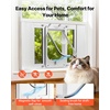image:imageVEVOR Cat Door for Window Adjustable to Fit Window Width 2732 4 Secure Lock Modes Aluminum Frame and HighTransparency Glass Magnetic Closure Weatherproof QuickFit Pet Door for Cats WhiteWhite