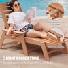 image:imageVEVOR Chaise Lounge Chair 400 lbs Weight Capacity 6 Positions Adjustable Patio Lounge Chair Outdoor HDPE Lounge Chair with Backrest amp Cup Holder for Pool Poolside Deck Backyard Lawn WhiteBrown