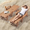 image:imageVEVOR Chaise Lounge Chair 400 lbs Weight Capacity 6 Positions Adjustable Patio Lounge Chair Outdoor HDPE Lounge Chair with Backrest amp Cup Holder for Pool Poolside Deck Backyard Lawn WhiteBrown