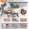 image:imageVEVOR Chaise Lounge Chair 400 lbs Weight Capacity 6 Positions Adjustable Patio Lounge Chair Outdoor HDPE Lounge Chair with Backrest amp Cup Holder for Pool Poolside Deck Backyard Lawn WhiteGrey