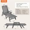 image:imageVEVOR Chaise Lounge Chair 400 lbs Weight Capacity 6 Positions Adjustable Patio Lounge Chair Outdoor HDPE Lounge Chair with Backrest amp Cup Holder for Pool Poolside Deck Backyard Lawn WhiteGrey