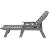 image:imageVEVOR Chaise Lounge Chair 400 lbs Weight Capacity 6 Positions Adjustable Patio Lounge Chair Outdoor HDPE Lounge Chair with Backrest amp Cup Holder for Pool Poolside Deck Backyard Lawn WhiteGrey
