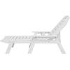 image:imageVEVOR Chaise Lounge Chair 400 lbs Weight Capacity 6 Positions Adjustable Patio Lounge Chair Outdoor HDPE Lounge Chair with Backrest amp Cup Holder for Pool Poolside Deck Backyard Lawn WhiteWhite