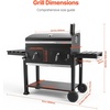 image:imageVEVOR Charcoal Grill 780 sqin ExtraLarge Charcoal Barbecue Grill with 2 Liftable Charcoal Trays amp Folding Side Tables HighTemp PowderCoated Steel BBQ Cooking Grills for Patio Backyard PartiesBlack