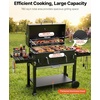 image:imageVEVOR Charcoal Grill 780 sqin ExtraLarge Charcoal Barbecue Grill with 2 Liftable Charcoal Trays amp Folding Side Tables HighTemp PowderCoated Steel BBQ Cooking Grills for Patio Backyard PartiesBlack