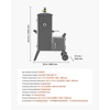 image:imageVEVOR Charcoal Offset Smoker HeavyDuty Steel BBQ Offset Smoker with Side Firebox Movable Outdoor Barbecue Smokers with 6 Adjustable Grates Thermometer amp Air Vents for Backyard Patio Party Cooking