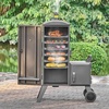 image:imageVEVOR Charcoal Offset Smoker HeavyDuty Steel BBQ Offset Smoker with Side Firebox Movable Outdoor Barbecue Smokers with 6 Adjustable Grates Thermometer amp Air Vents for Backyard Patio Party Cooking