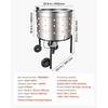 image:imageVEVOR Chicken Plucker Machine 256 in Drum 1200W amp 275RPM Electric Chicken Plucking Machine with 158 Soft Fingers amp Transport Wheels Stainless Steel Feather Remover for Processing 4 Chicks Once3 Legs  256 in