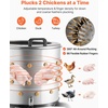 image:imageVEVOR Chicken Plucker Machine 256 in Drum 1200W amp 275RPM Electric Chicken Plucking Machine with 158 Soft Fingers amp Transport Wheels Stainless Steel Feather Remover for Processing 4 Chicks Once3 Legs  20 in