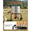 image:imageVEVOR Chicken Plucker Machine 256 in Drum 1200W amp 275RPM Electric Chicken Plucking Machine with 158 Soft Fingers amp Transport Wheels Stainless Steel Feather Remover for Processing 4 Chicks Once3 Legs  20 in