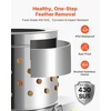 image:imageVEVOR Chicken Plucker Machine 256 in Drum 1200W amp 275RPM Electric Chicken Plucking Machine with 158 Soft Fingers amp Transport Wheels Stainless Steel Feather Remover for Processing 4 Chicks OnceSilver