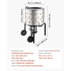 image:imageVEVOR Chicken Plucker Machine 256 in Drum 1200W amp 275RPM Electric Chicken Plucking Machine with 158 Soft Fingers amp Transport Wheels Stainless Steel Feather Remover for Processing 4 Chicks Once3 Legs  20 in