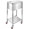 image:imageVEVOR Commercial Ice Bin Underbar Ice Bin Stainless Steel Ice Chest with Sliding Lid Bottle Holders Adjustable Bullet Feet Cooler Cart Cocktail Unit for Bar Restaurant Pub22 x 16 x 38 inch