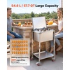 image:imageVEVOR Commercial Ice Bin Underbar Ice Bin Stainless Steel Ice Chest with Sliding Lid Bottle Holders Adjustable Bullet Feet Cooler Cart Cocktail Unit for Bar Restaurant Pub2197 x 1791 x 3949