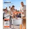 image:imageVEVOR Commercial Ice Bin Underbar Ice Bin Stainless Steel Ice Chest with Sliding Lid Bottle Holders Adjustable Bullet Feet Cooler Cart Cocktail Unit for Bar Restaurant Pub2598 x 1988 x 3878