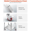 image:imageVEVOR Commercial Ice Bin Underbar Ice Bin Stainless Steel Ice Chest with Sliding Lid Bottle Holders Adjustable Bullet Feet Cooler Cart Cocktail Unit for Bar Restaurant Pub20 x 14 x 38 inch