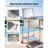 image:imageVEVOR Commercial Ice Bin Underbar Ice Bin Stainless Steel Ice Chest with Sliding Lid Bottle Holders Adjustable Bullet Feet Cooler Cart Cocktail Unit for Bar Restaurant Pub2197 x 1791 x 3949