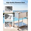 image:imageVEVOR Commercial Ice Bin Underbar Ice Bin Stainless Steel Ice Chest with Sliding Lid Bottle Holders Adjustable Bullet Feet Cooler Cart Cocktail Unit for Bar Restaurant Pub2598 x 1988 x 3878