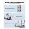 image:imageVEVOR Commercial Ice Bin Underbar Ice Bin Stainless Steel Ice Chest with Sliding Lid Bottle Holders Adjustable Bullet Feet Cooler Cart Cocktail Unit for Bar Restaurant Pub2197 x 1791 x 3949