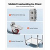 image:imageVEVOR Commercial Ice Bin Underbar Ice Bin Stainless Steel Ice Chest with Sliding Lid Bottle Holders Adjustable Bullet Feet Cooler Cart Cocktail Unit for Bar Restaurant Pub2598 x 1988 x 3878