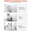 image:imageVEVOR Commercial Ice Bin Underbar Ice Bin Stainless Steel Ice Chest with Sliding Lid Bottle Holders Adjustable Bullet Feet Cooler Cart Cocktail Unit for Bar Restaurant Pub22 x 16 x 38 inch
