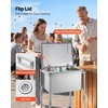 image:imageVEVOR Commercial Ice Bin Underbar Ice Bin Stainless Steel Ice Chest with Sliding Lid Bottle Holders Adjustable Bullet Feet Cooler Cart Cocktail Unit for Bar Restaurant Pub2197 x 1791 x 3949