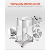 image:imageVEVOR Commercial Ice Bin Underbar Ice Bin Stainless Steel Ice Chest with Sliding Lid Bottle Holders Adjustable Bullet Feet Cooler Cart Cocktail Unit for Bar Restaurant Pub22 x 16 x 38 inch